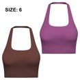 thumbnail image 2 of 2pcs Sports Bras for Women Open Back Workout Tops Wide Straps Yoga Gym Fitness Tank Bra, 2 of 5