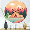 thumbnail image 1 of Designart "Nature s Camp Outdoor Adventure" Countryside Oversized Wall Clock, 1 of 6