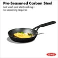 thumbnail image 4 of OXO Obsidian Pre-Seasoned Carbon Steel Induction Safe 8" Frying Pan with Silicone Sleeve, Black, 4 of 10