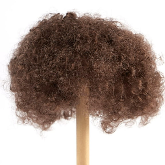Monique Synthetic Mohair Brown Black Beri Curly Doll Wig