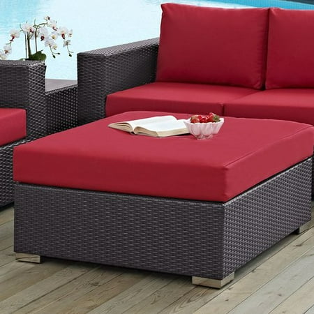 Sol 72 Outdoor Brentwood Outdoor Ottoman with Cushion