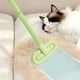thumbnail image 4 of Cepillo doble para quitar pelos de mascotas | Eliminador de pelusas y pelos autolimpiable para gatos, alfombras y muebles | Mango ergonómico, mango de 44 cm, verde, amarillo y azul, 4 of 6