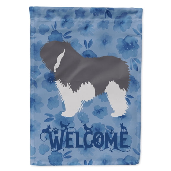 Carolines Treasures CK6159CHF Polish Lowland Sheepdog Dog Welcome Flag Canvas House Size Large multicolor