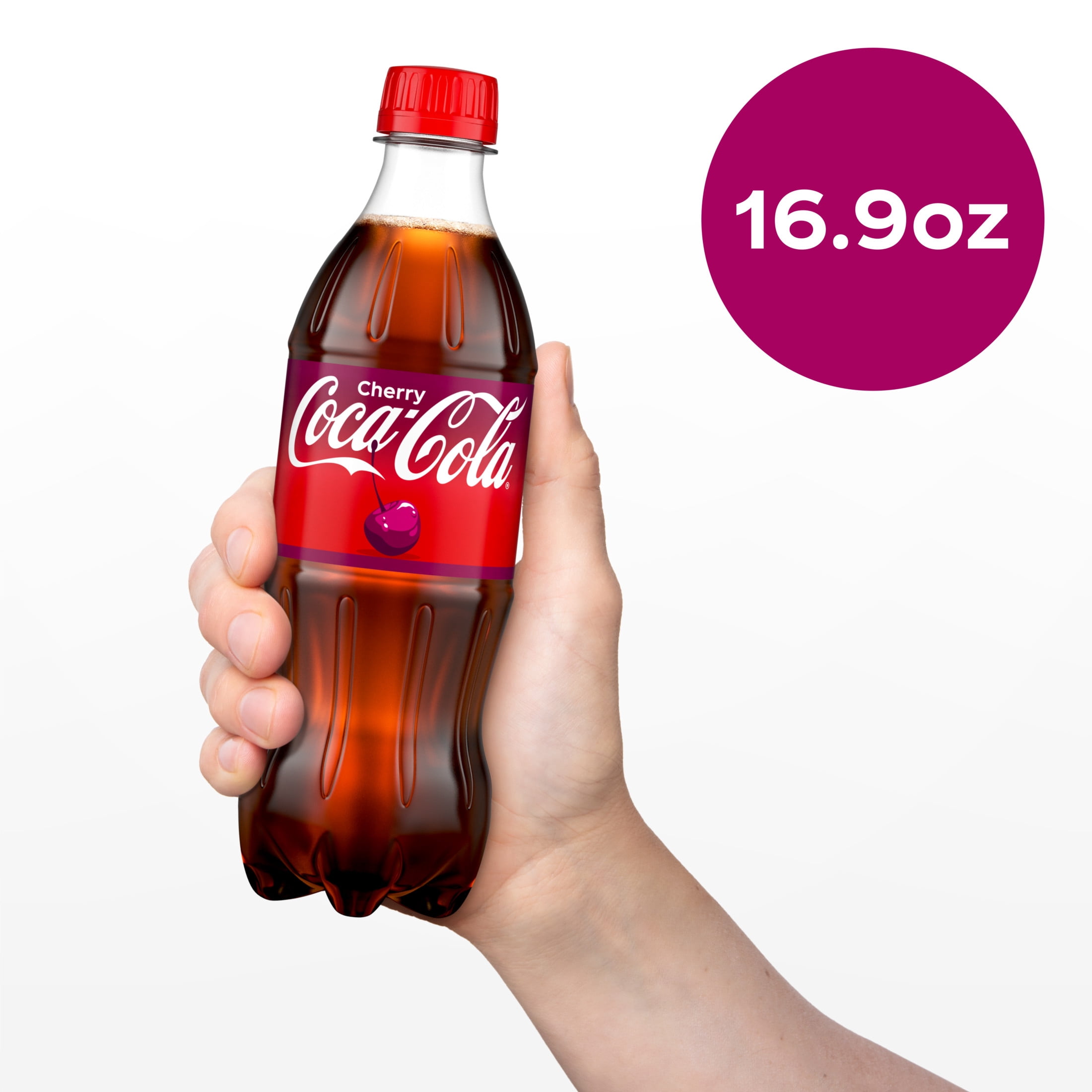 Coca-Cola Cherry Soda Pop Bottles, 16.9 fl oz, 6 Pack