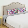 thumbnail image 3 of Yayeee Pillowcase Standard Size Set of 2 Satin Wrinkle Resistant Pillow Case, Light Colorful Circles, 3 of 7