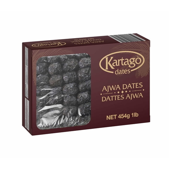 Kartago Ajwa Dates – Premium Saudi Ajwa Dates from Madinah 1lb | Soft & Rich Flavor | No Added Sugar | Naturally Healthy Superfood