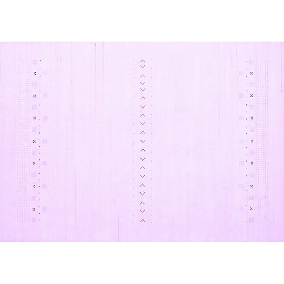 Ahgly Company Machine Washable Indoor Rectangle Solid Purple Modern Area Rugs, 3' x 5'