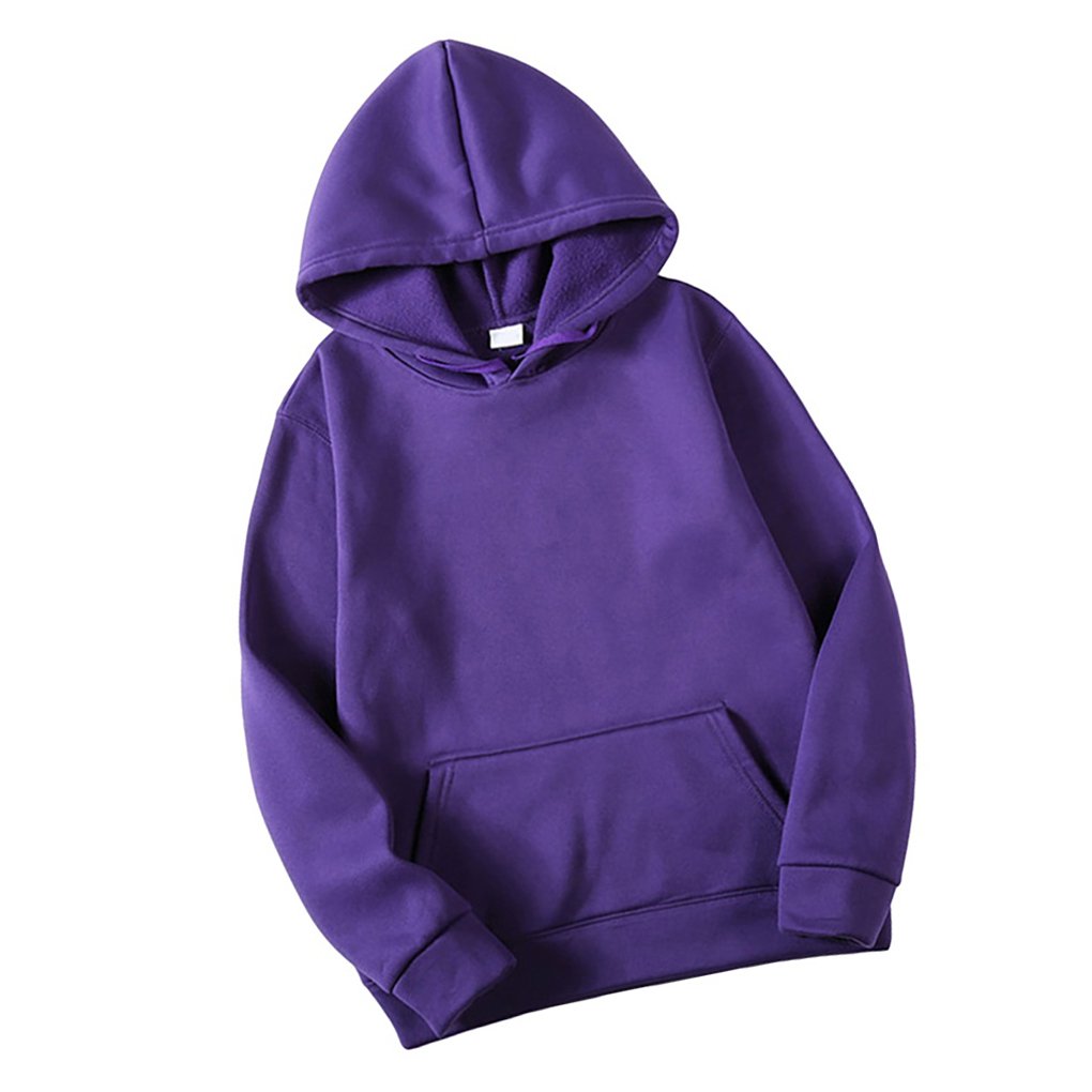 freestylehome Hoodie Cotton Unisex Hooded Sweatshirt Sweat Absorbing  Warming Sweater Hoodie, Purple, L | Walmart Canada