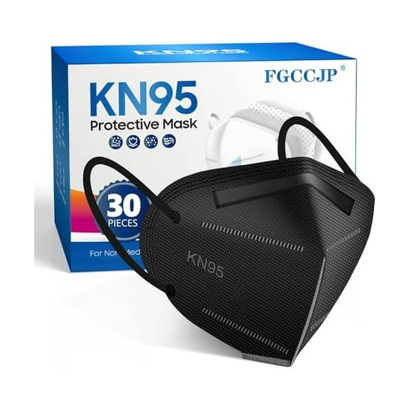 KN95 Face Mask 30pcs Disposable Face Masks Individual Packed Safety 5 Layers Breathable Cup Dust Masks Filtration>95%