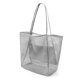 thumbnail image 1 of Bolsa de Playa VOROLO de Malla Estilo Fairycore para Hombro, Gris, 1 of 5