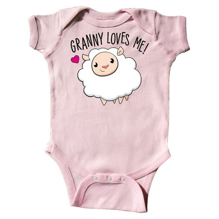 

Inktastic Granny Loves Me- cute sheep Gift Baby Boy or Baby Girl Bodysuit