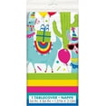 thumbnail image 1 of Llama Birthday Rectangular Plastic Table Cover, 54" x 84", 1 of 3