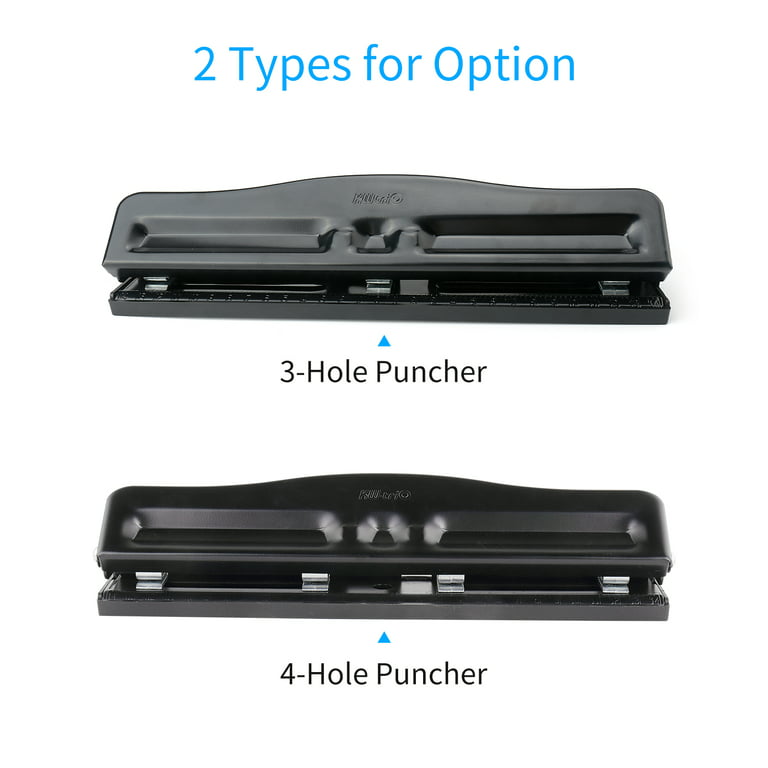 How to punch 4 holes with a 2-hole puncher? 