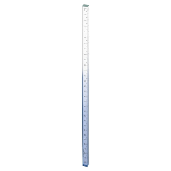 Uxcell Acrylic Clear Straight Rulers 30cm Metric Transparent Gradient Three-Dimensional Plastic Ruler Square Cube Measuring Tool for Classroom Office, Gray