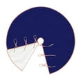 thumbnail image 3 of Halloween Christmas Tree Skirt - navy-blue 48 Inches Christmas Tree Skirt for Halloween Holiday Indoor Home Christmas Tree Decorations with Three Ribbons, 3 of 7