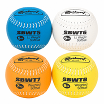 12" Weighted Softball Set with Leather Cover from Markwort - Set of 4 Balls