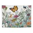 thumbnail image 5 of PIKWEEK  Leaf Butterfly Tapestry Wall Hanging, Sage Green Leaves and Flowers with Butterflies Wall Hanging Tapestry Spring Plant Tapestry for Bedroom Living Room Wall Decor Painting, 5 of 6