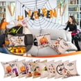 thumbnail image 1 of Jusqu'à 60 % de Rabais sur les Cadeaux Viflosae Housse de Coussin d'Halloween 2 Pcs Déco Citrouilles Coussin A+ Offres en Rabais, 1 of 2