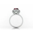thumbnail image 4 of HeartsAndYou 2.3ct Natural Garnet Diamond Halo Accented Solitaire Ring 14k SOLID White Gold, 4 of 9