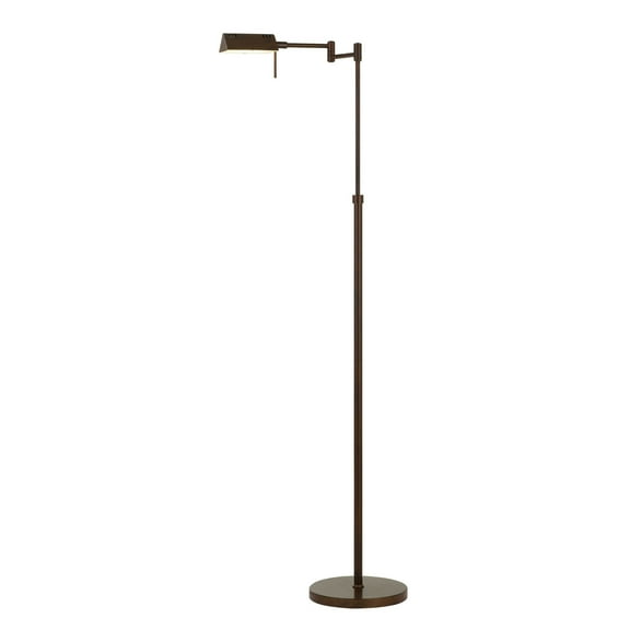 Saltoro Sherpi 10W LED Adjustable Metal Floor Lamp with Swing Arm, Dark Bronze