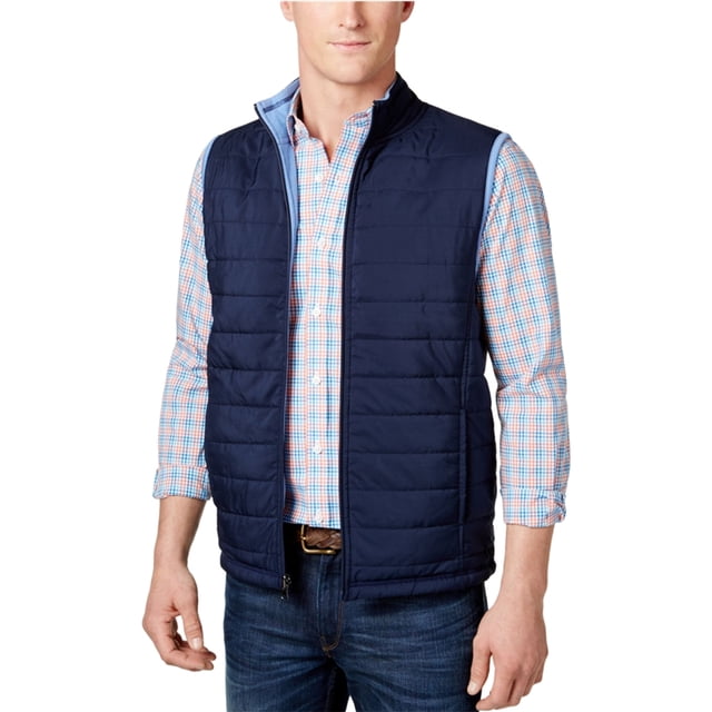 Chaleco polar reversible Club Room para hombre, azul, pequeño