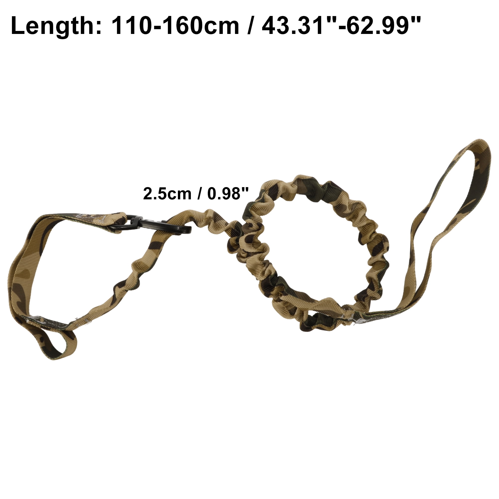 Unique Bargains Dog Leash Nylon Double Handle Elastic Rope for any Dogs Coffee Color