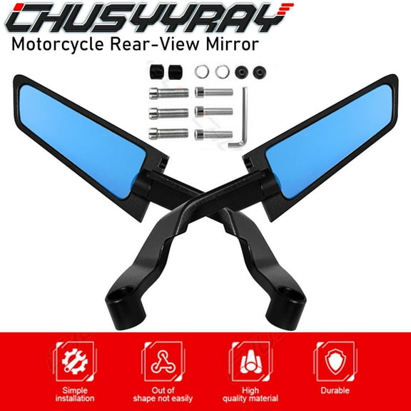 Compatible with Kawasaki Ninja ZX6R Upgrade Adjustable Rearview Wind Wing Mirrors