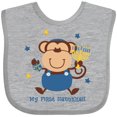 thumbnail image 3 of Inktastic Monkey Boy 1st Hanukkah Boys Baby Bib, 3 of 4