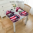 thumbnail image 2 of HAOXIT Cute Brown Sloth Tablecloth Santa Hat Big Lollipop Slo Ho Ho Quote Snow Animal Rectangle Tablecloth Picnic Tablecloth BBQ Table Cloths Polyester for Kitchen White, 2 of 7