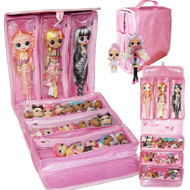 Carrying & Display Case for Dolls Compatible with LOL OMG Dolls&All