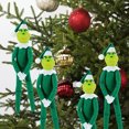 thumbnail image 6 of 2 Pack Christmas Elf Behaving Badly Plush Toy | Novelty Long Bendy Naughty Boy Christmas Elves Doll (Green), 6 of 7