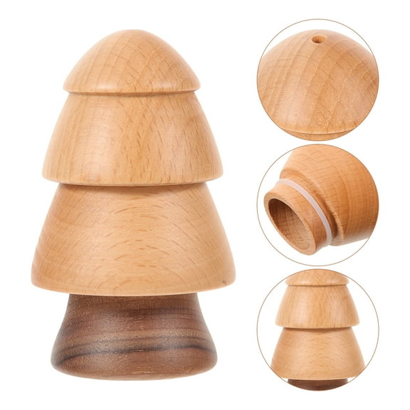 FONDOTIN Dispenser Toothpick Beige Wood 1Pcs Modern Design