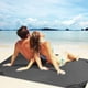 thumbnail image 4 of Manta de playa grande antiarena para 2-3 adultos | Esterilla de pícnic impermeable y de secado rápido | Esterilla de viaje compacta de 200 x 140 cm para camping, senderismo y deportes al aire libre, 4 of 5