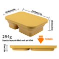 thumbnail image 4 of Boîte à Aliments Carrée, Contenant à Lunch à 2 Compartiments, Contenants à Collation Pliables en Silicone avec Couvercles, 4 of 10