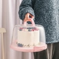 thumbnail image 3 of Happy Date Elements Round Cake Carrier Two Sided Cake Holder Serves as Five Section Serving Tray, Portable Cake Stand Cake Box Comes With Handle, Cake Container Holds Pies, 3 of 8