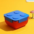 thumbnail image 3 of Building Block Lunch Container DIY Building Block Lunch Picnic Children's Bento Fruit Microwave Heating Wax Wraps for Food Reusable Bags Food Storage Food Jar for Hot Food for Kids Bags 50 Washable, 3 of 3