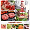 thumbnail image 6 of 1100W Immersion Blender, 21-Speed Hand Blender with Turbo Mode, 5-in-1 Stick Blender for Smoothies, Baby Food, Soups, Purees, Red, 6 of 10