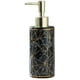 thumbnail image 3 of Dispensador de jabón de manos, dispensador de jabón líquido de 10 oz para cocina y baño, botella dispensadora de loción de jabón recargable moderna de cerámica para decoración (oro negro), 3 of 3