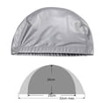 thumbnail image 4 of Sonducket Elástico impermeable PU proteger orejas pelo largo deportes natación piscina SPA sombrero gorro de natación para hombres mujeres adultos Deportes acuáticos plata 25cm Sonducket HW4178-02B, 4 of 5