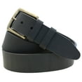 thumbnail image 4 of Mens 1 1/2 Plain Black Latigo Leather Belt Old Brass Buckle Made In USA, 4 of 4