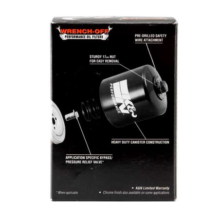 K&N Motorcycle Oil Filter: High Performance, Premium, Designed to be used with Synthetic or Conventional Oils: Fits Select Polaris Side-by-Side and ATV Models, KN-198