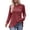 Red, variant on Tittly T Shirts for Women Long Sleeve Shirts for Women Women's Round Neck Bar Brushed Hem Solid Color Button T Shirt Womens Tops New Years Eve Outfits Women Womens Summer Tops A L