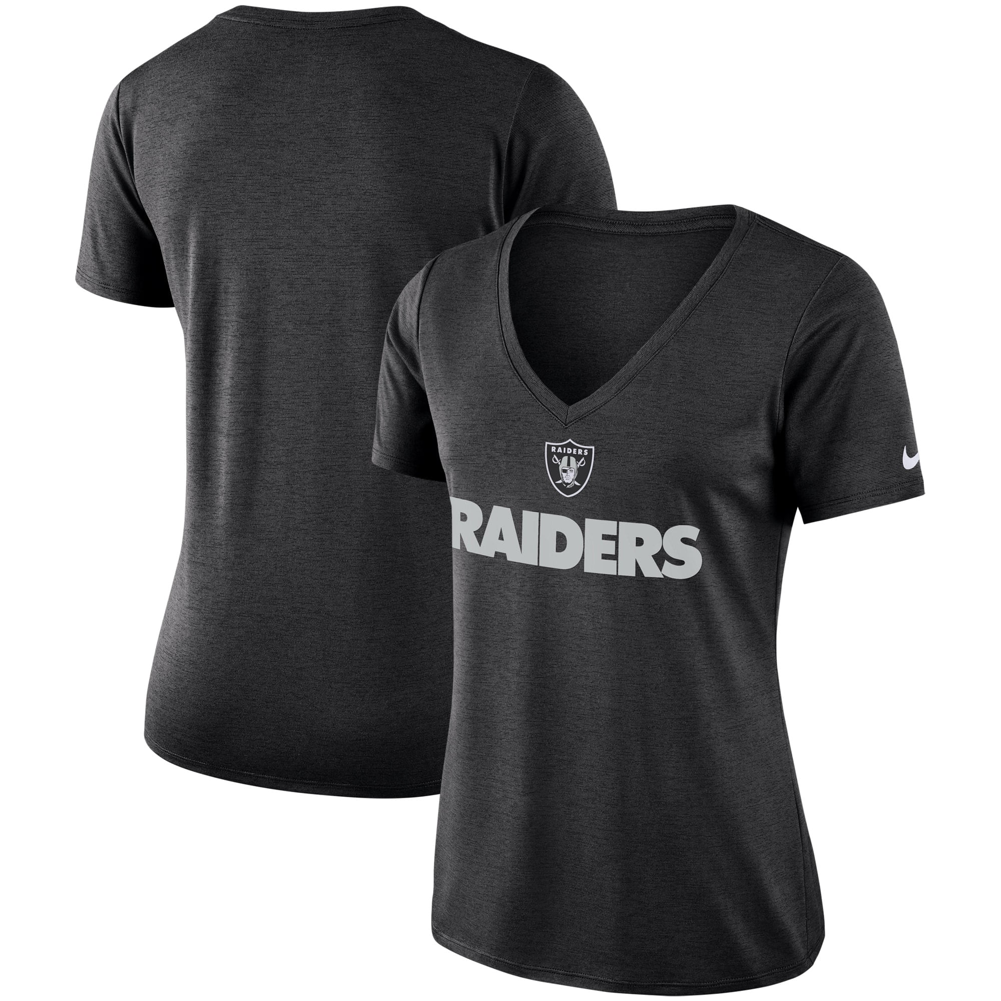 Las Vegas Raiders Nike Women's Performance V-Neck T-Shirt ...
