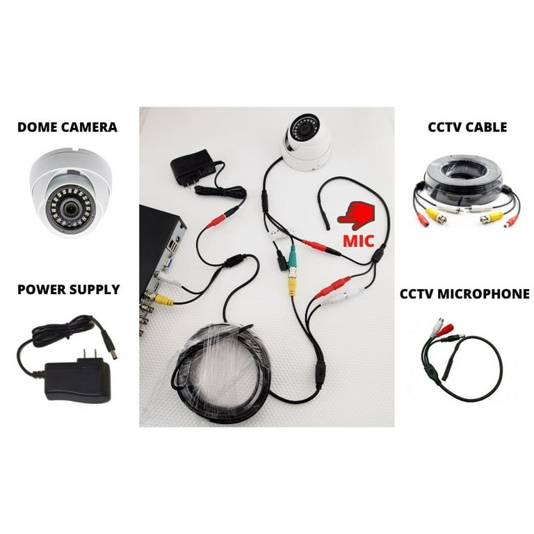 Evertech HD 1080P Indoor Outdoor Dome Security Camera with