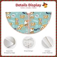 thumbnail image 3 of Fotbe Cute Dogs Corgi Pattern Christmas Tree Skirt, Tree Skirts Plush Christmas Decorations, Christmas Tree Skirts Xmas Decorations Holiday Party Decor-36", 3 of 6