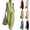 02# Light Green, variant on Women's Linen 2 Piece Set Casual Sleeveless V Neck Halter Top Matching Baggy Wide Leg Pants Summer Outfits,Sky Blue S