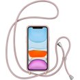 thumbnail image 2 of Crossbody Case for iPhone 14 Plus with Lanyard Strap Adjustable Rope Liquid Silicone Soft Cover for iPhone 14 Plus 6.7 inch-Pink, 2 of 10