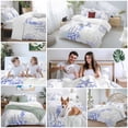 thumbnail image 6 of Coastal Purple Bedding 3 Piece Duvet Cover Set California King, Ocean Coral Starfish Jellyfish Seahorse Soft Microfiber Comforter Cover with Zipper Closure & Pillowcases, FadeResistant Quilt Cover, 6 of 9