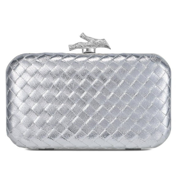 Bolso de mano CHUNLI, tejido para noche/boda, piel sintética