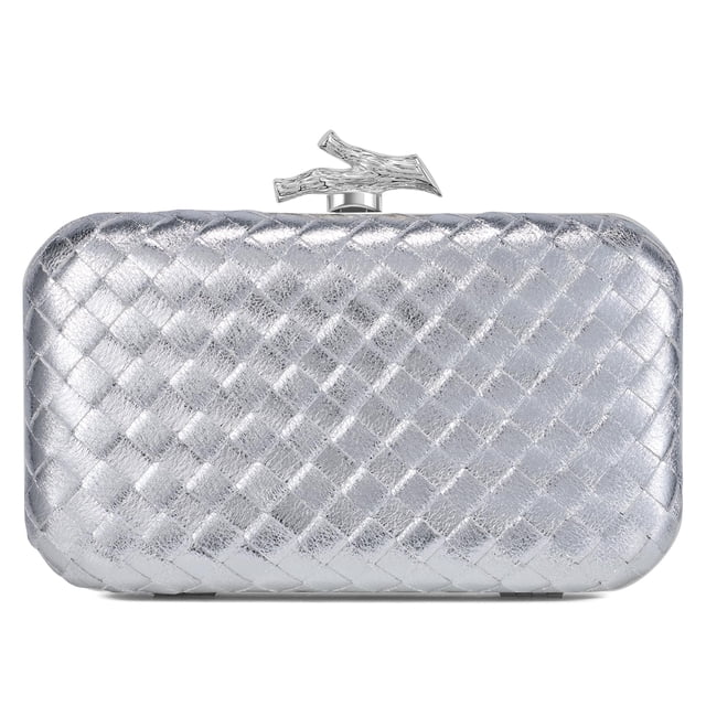 Bolso de mano CHUNLI, tejido para noche/boda, piel sintética